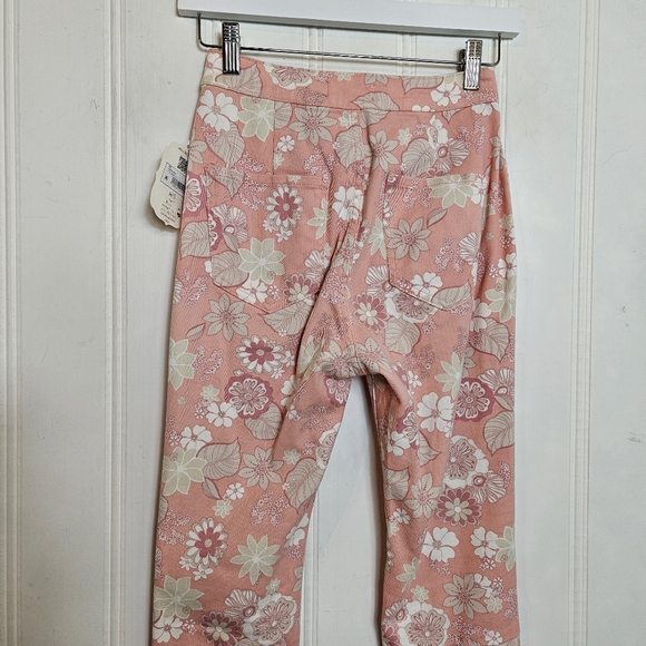 Altar’d State Feeling Groovy Floral Bell Bottom Pants Pink 70s Vibe XS NWT - Picture 6 of 14